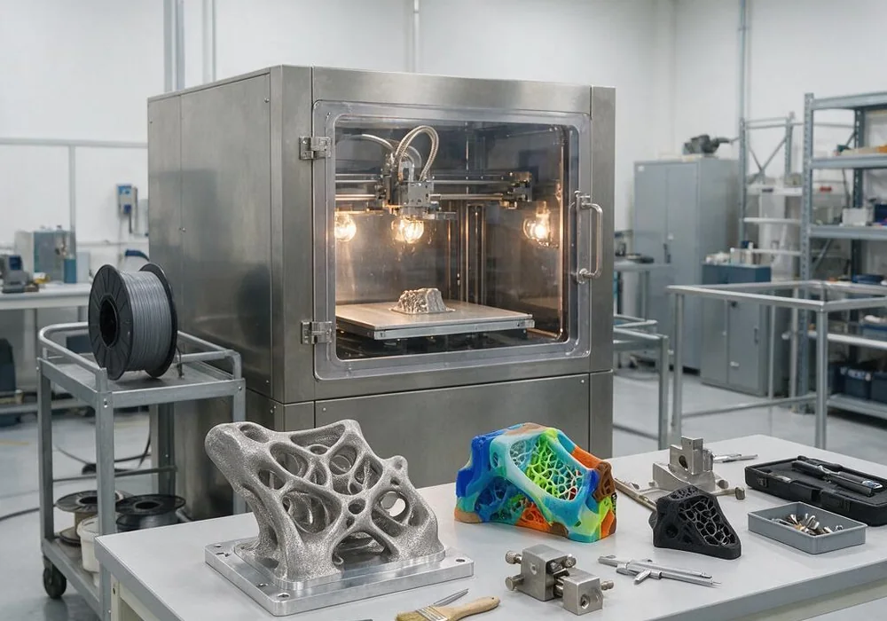 Apoyo representativo de impresión 3D para revisión de fabricación