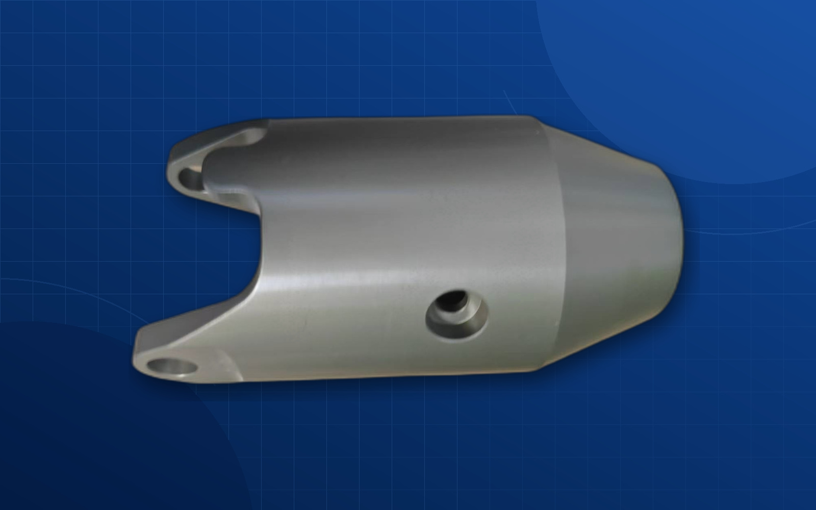 Deep blue background energy system precision component