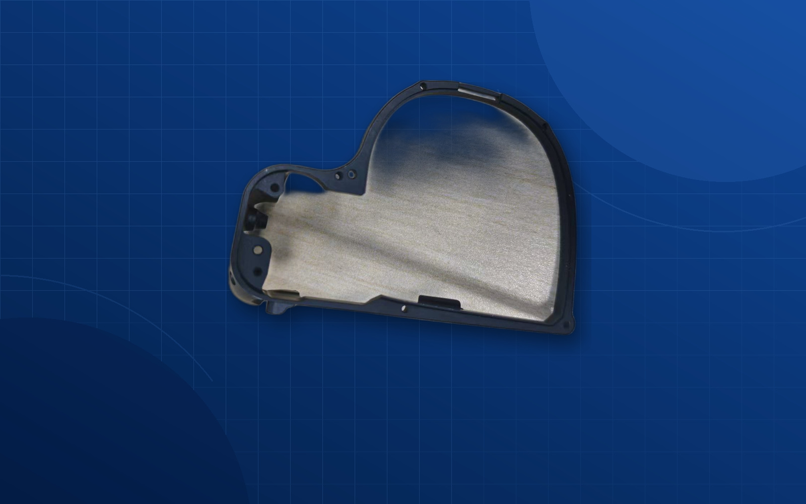Deep blue background medical instrument precision part
