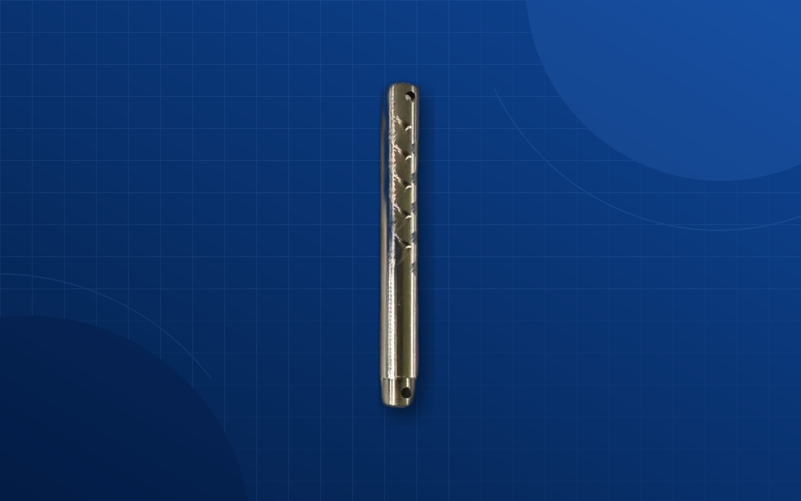 Deep blue background supplemental optical CNC component